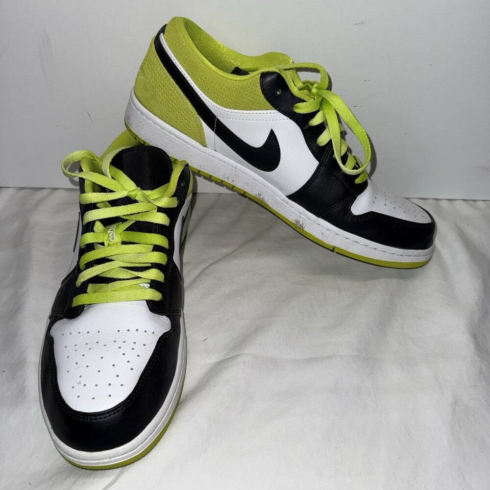 Men Nike Air Jordan 1 Low SE Cyber Volt Green White Black CK3022-003 Size 11.5